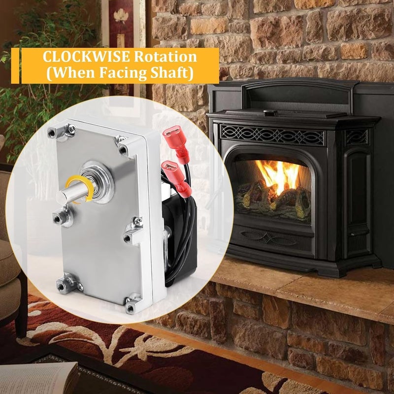 Adviace 3-20-60906 Auger Feed Motor for Harman Pellet Stove P61A, P68, Accentra, P43, P61, P38, P35i,PC45, PF100 Pellet Stove Insert, 4RPM Auger Motor for Harman Pellet Stove Parts - Image 4
